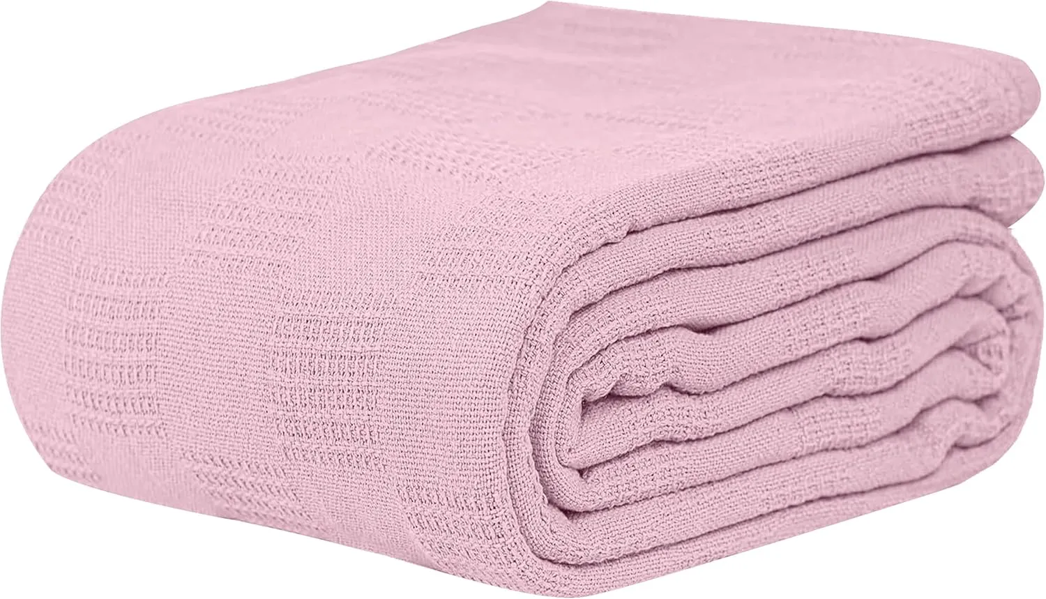 Linteum Textile Hospital Thermal SNAGLESS Spread Blanket, 100% Cotton (74x100 in, Mauve)