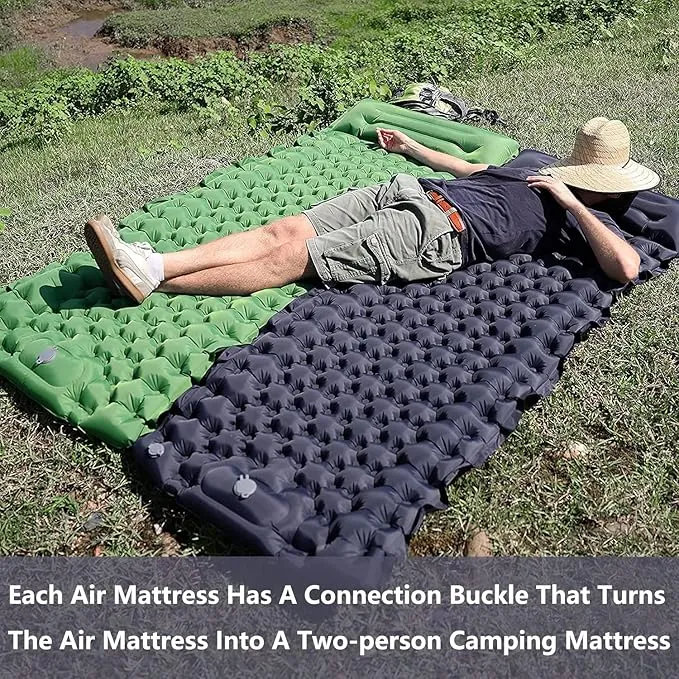 LISANNE Camping Mattress with Built in Foot Pump Inflatable Sleeping Mat Ultralight Compact Sleeping Pad for Camping,Backpacking,Hiking,Traveling,Tent,Waterproof and Portable for Outdoor Activities