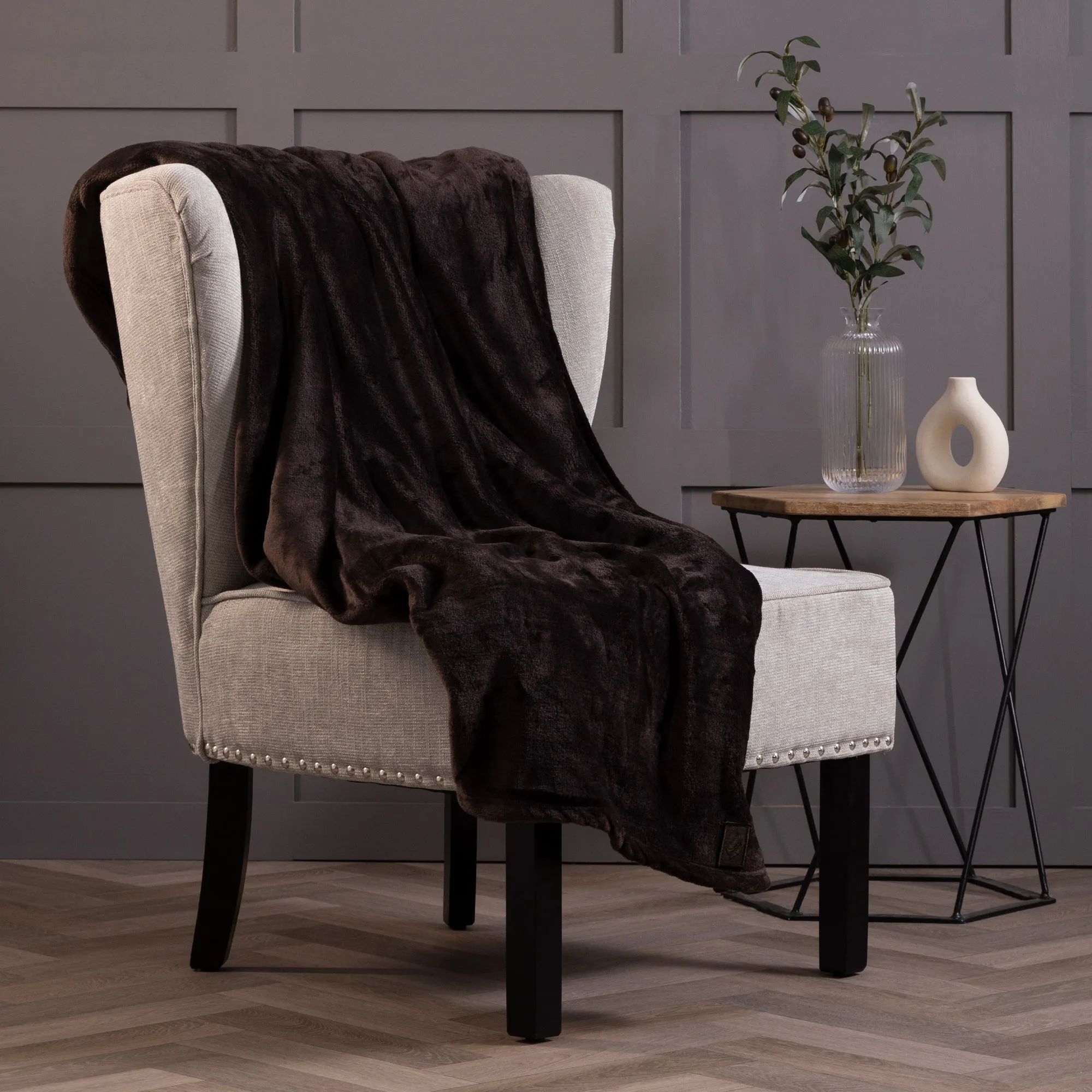 Luxury Fleece Thermal Blanket/Throw - Hot Chocolate