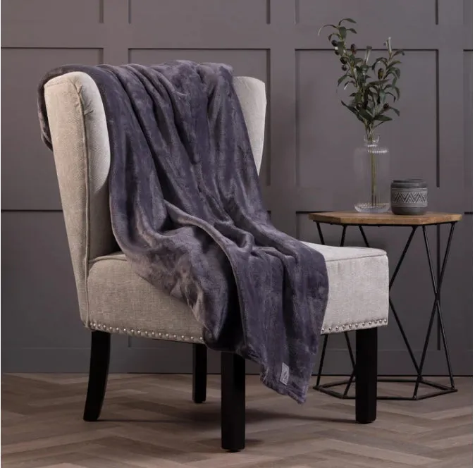 Luxury Thermal Blanket\Throw - Antique Silver