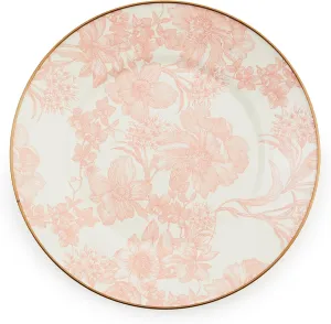 MACKENZIE-CHILDS Enamel Dinner Plate, Decorative Dinnerware Plate, 10 Inches, Set of 1, Rosy English Garden