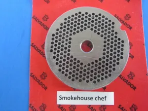 MADE IN ITALY #22 X 1/4" (6 MM) LARGE BURGER grind Meat Grinder Disc Plate Hobart Cabelas LEM.
