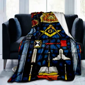 Master Mason Blue Lodge Blanket - 3D Printed Anti-Pilling Material