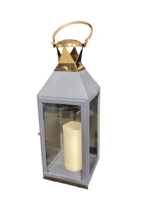 Matte Black Large Lantern Candle holder-5012