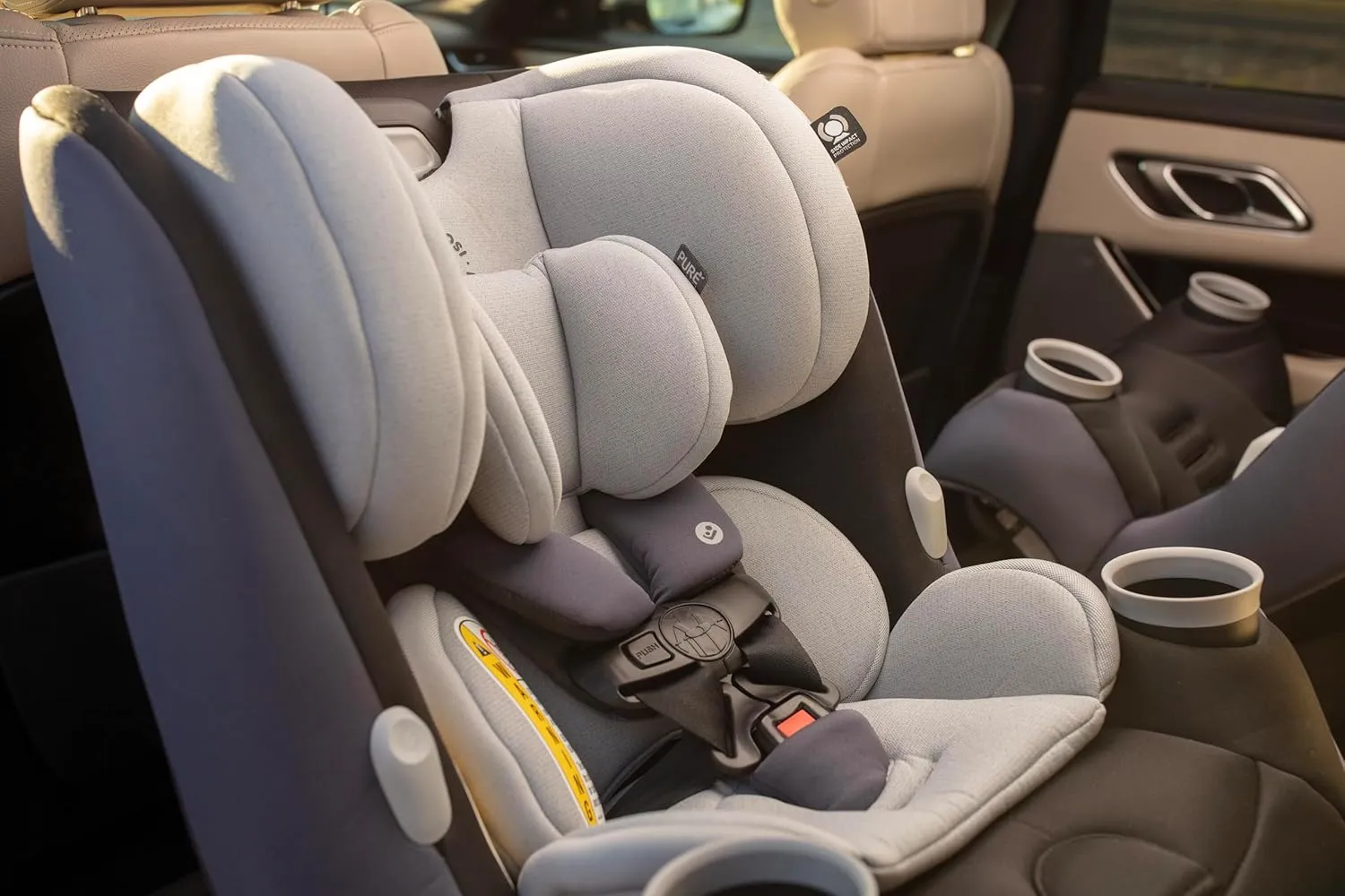 Maxi-Cosi Pria All-in-One Convertible Car Seat, Rear Facing Car Seat for Infants from 4-40 lbs, Forward Facing Car Seat up to 100 lbs in Booster Seat Mode, Rose Pink Sweater