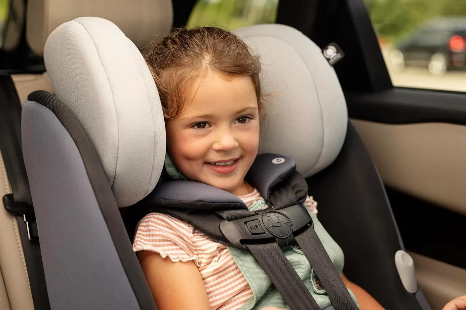 Maxi-Cosi Pria All-in-One Convertible Car Seat, Rear Facing Car Seat for Infants from 4-40 lbs, Forward Facing Car Seat up to 100 lbs in Booster Seat Mode, Rose Pink Sweater