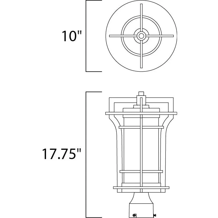 Maxim Lighting OAKVILLE LED E26 65780WGBO Exterior Country Rustic - Black