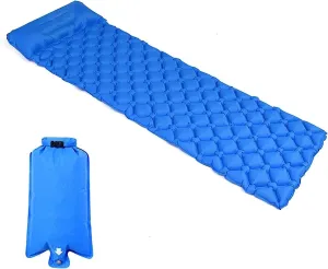 MDybf Camping Sleeping Pad Inflatable Air Mattresses Outdoor Mat Furniture Bed, Camping Sleeping Mat (Color : Blue)