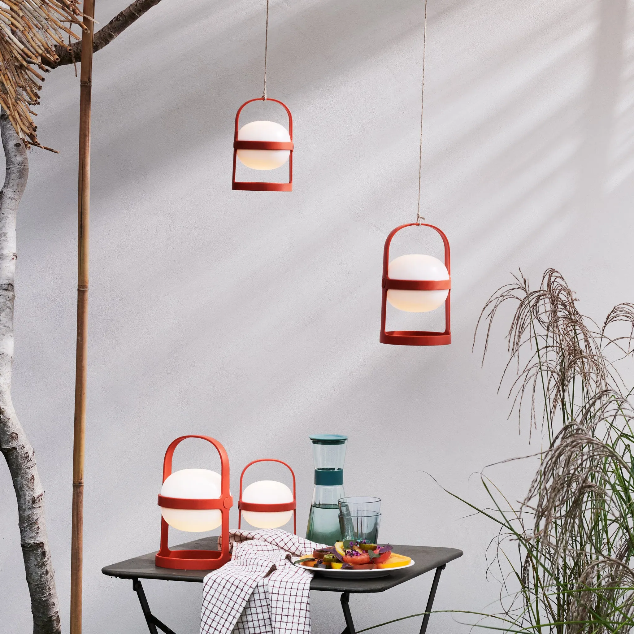 Medium Soft Spot Solar Lantern: Terracotta