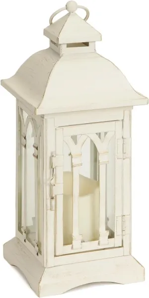 Melrose Intl. Shabby Cottage Chic Led Flameless Candle Holder Lantern Party Decor