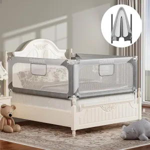 MHOMER Bed Rail for Toddlers-Toddler Bed Rails 2 Minutes Quick Assembly Foldable Bed Rails for Queen Bed, King, Full, Twin Size Bed, Baby Bed Rail Guard with Steady U-Shape Base 74.8",1 Side