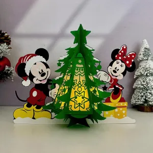 Mickey Couple Xmas - 3D Christmas Lantern File - Cricut File 1 - LightBoxGoodMan