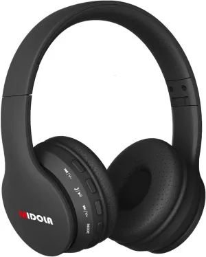 MIDOLA Kids Headphones Bluetooth 5.3 Wireless 60H Play Time Volume Limit 85/110dB Over Ear Foldable Protection Headset/Wired AUX Cord Mic for Child Boy Girl Travel School Phone Pad Tablet Black