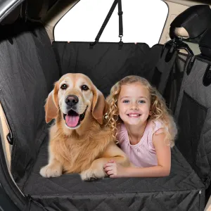 MIROZO Back Seat Extender for Dogs,600D Heavy Durable Dog Seat Cover Car Seat Cover for Back Seat,Waterproof Car Pet Backseat Protector,Large Space Travel Bed with 3-Fold Bottom for Car SUV Truck