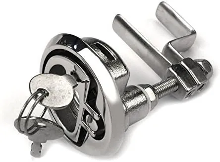 MIZUGIWA Boat Cam Latch Stainless Steel Marine,Boat Locker Latch Hatch Pull,Flush Hatch Lift with Back Plate Fasteners