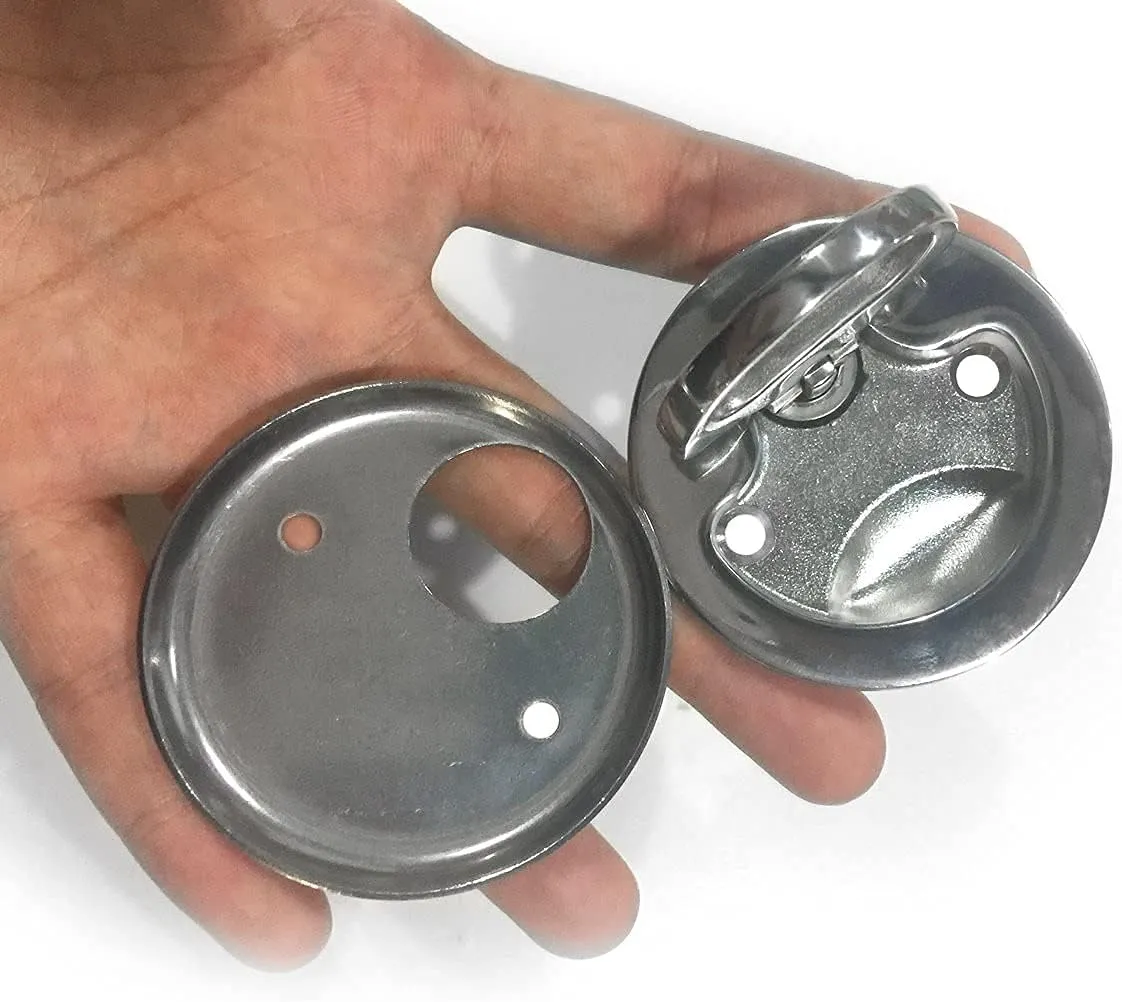 MIZUGIWA Boat Cam Latch Stainless Steel Marine,Boat Locker Latch Hatch Pull,Flush Hatch Lift with Back Plate Fasteners