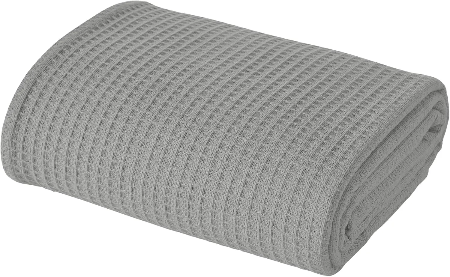 Modern Threads 100% Cotton Waffle Thermal Blanket, Light Gray, Full/Queen