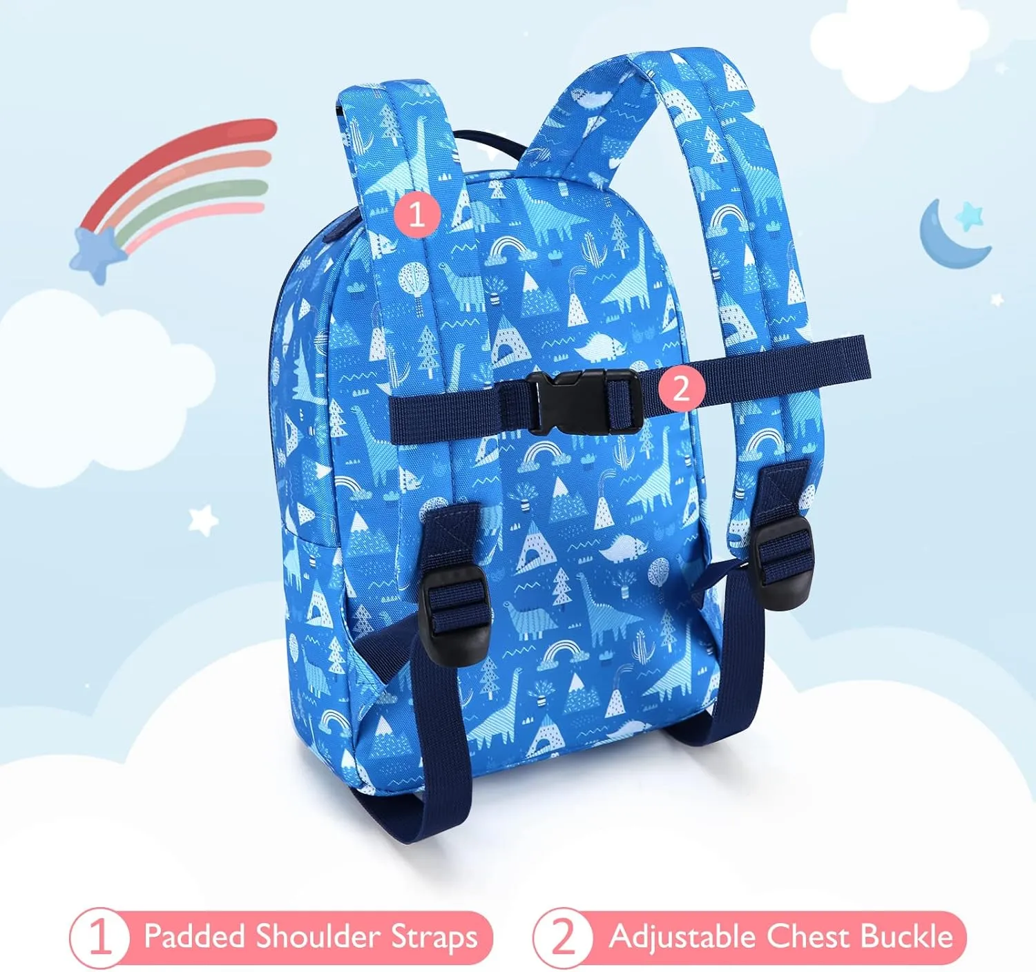mommore Fashion Toddler Backpack Travel Kids Backpack with Small Toddler Leash Baby Bag