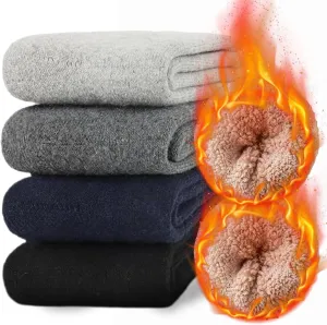 MOSOTECH 5 Pairs Wool Socks for Men, Size 7-12, Cozy Cushioned Crew Boot Socks Thermal and Warm for Winter Spring Work Hiking