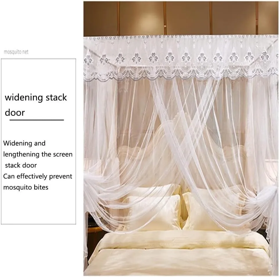 Mosquito Net for Double Bed, Large Screen Mesh Mosquito/Insect Protection, Universal Travel, Camping & Family Use(Blue,180X200cm)