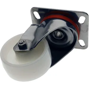 Mounting Plate Castor Swivel Nylon Wheel Stainless Steel 80mm