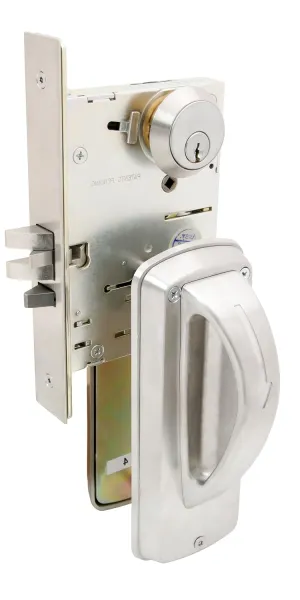 MRX-A-30-RH Mortise Lock with Ligature Resistant Arch Trim, Grade 1, Institutional Privacy Function, Right Handed, Satin Stainless Steel