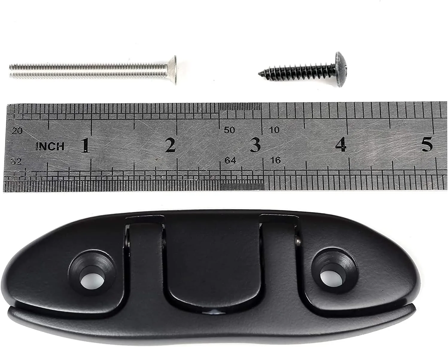 Mxeol Boat Flip Up Cleat, 4-1/2 Inch 6 inch Boat Folding Cleat,Folding Dock Cleats Marine Hardware Stainless Steel W/Back Plate & Fasteners
