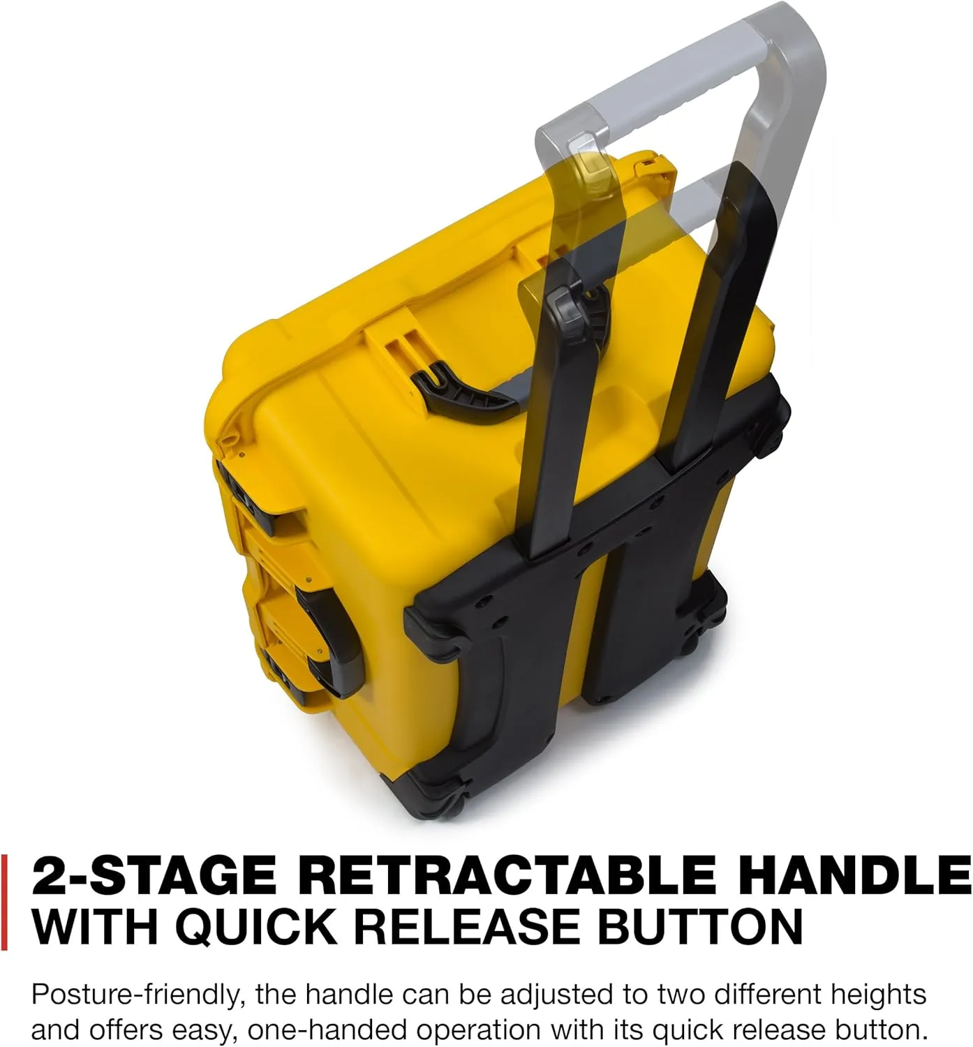 NANUK 950 Waterproof Hard Case with Wheels and Padded Divider - Yellow