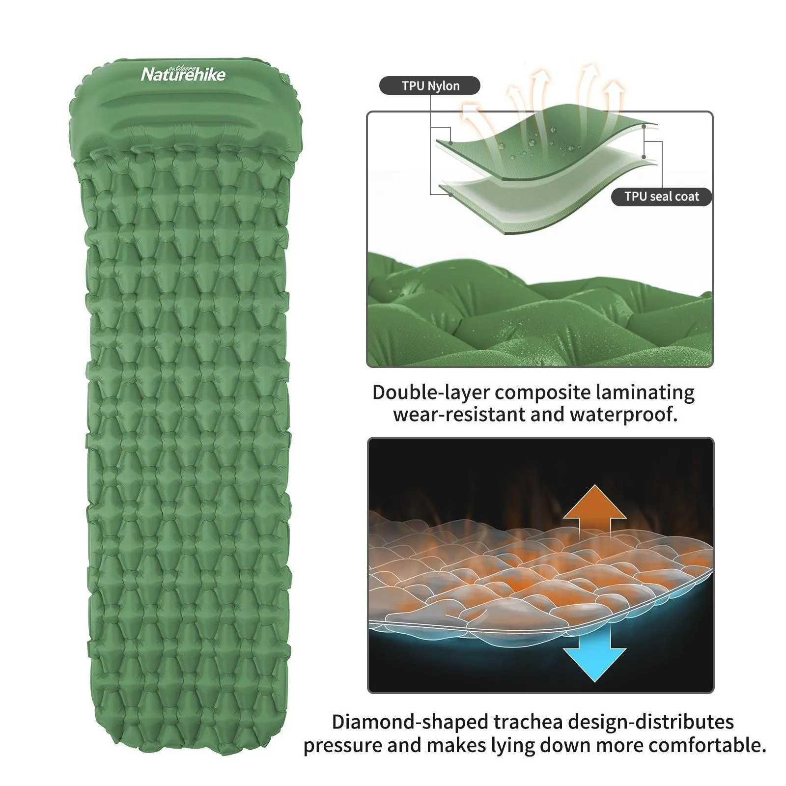 Naturehike Inflatable Mat With Pillow
