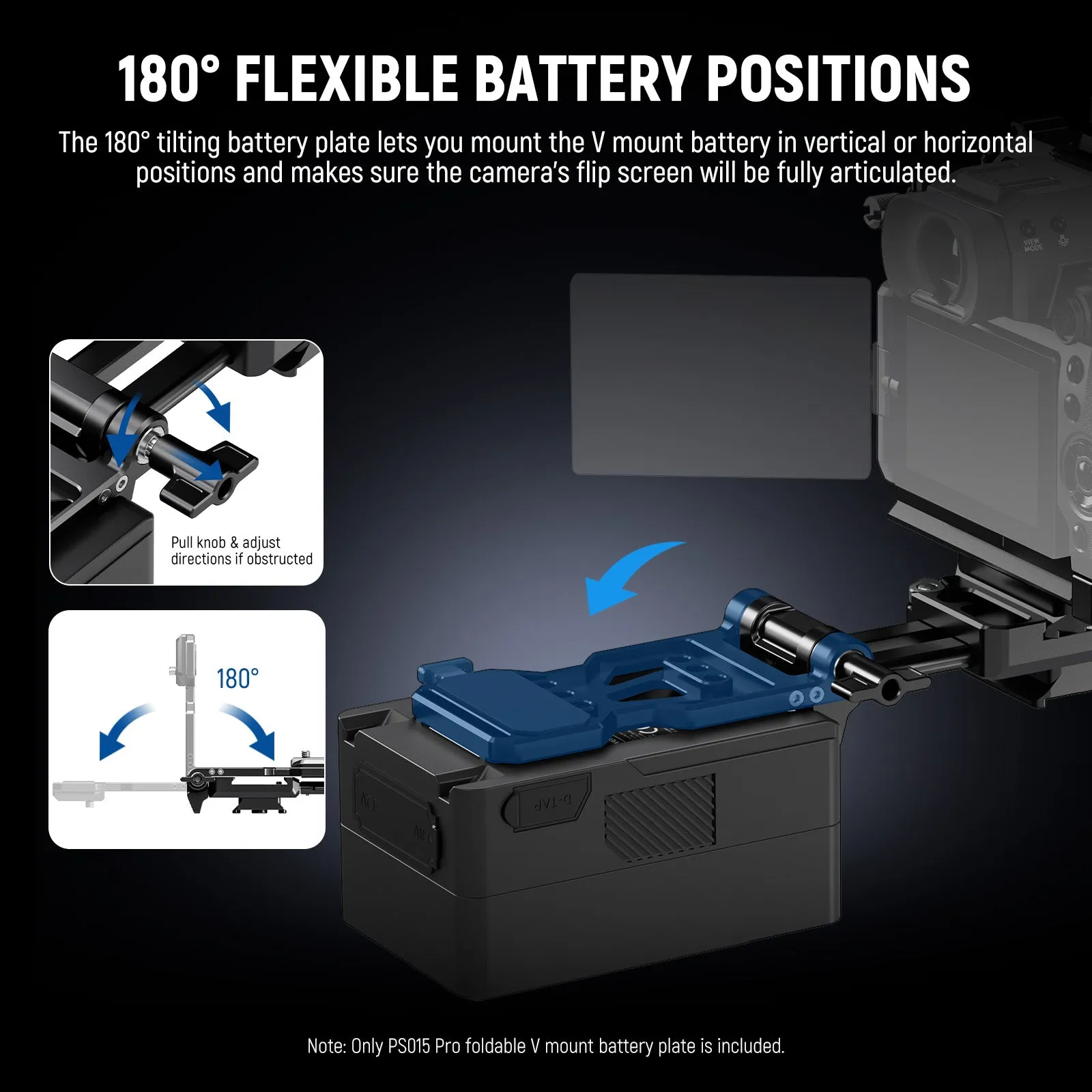 NEEWER PS015  Pro Foldable V Mount Battery Plate