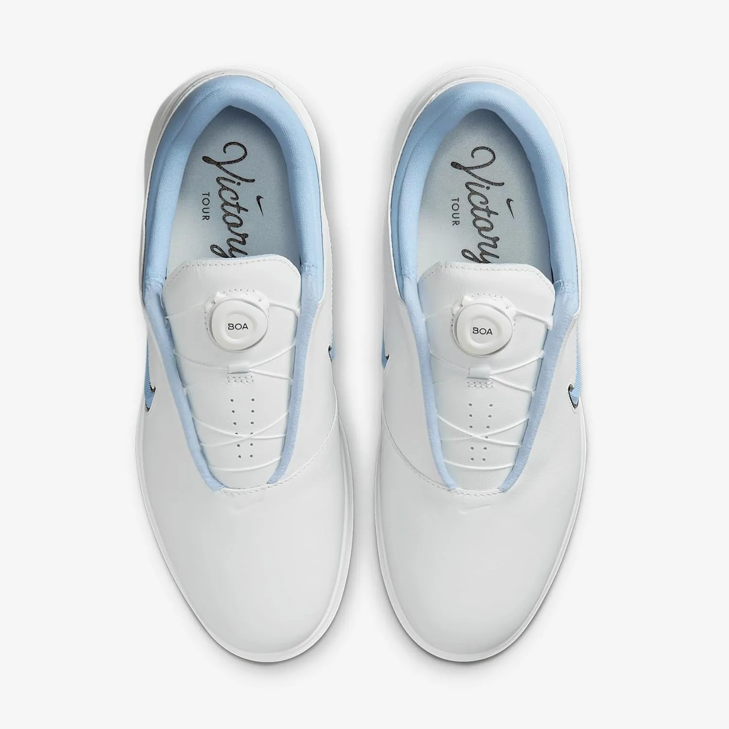 Nike Victory Tour 4 BOA Golf Shoes (HM6545-101, White/Photon Dust/Black/Psychic Blue)