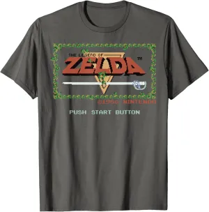 Nintendo Legend of Zelda Classic NES Title Screen T-Shirt