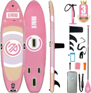 Niphean Inflatable Paddle Board with (Beginner Friendly) StabilTrac Fin and Durable SUP Accessories, 10' Inflatable Stand up Paddle Boards for Adults & Youth, Versatile Yoga Paddle Board, Gift Ideas