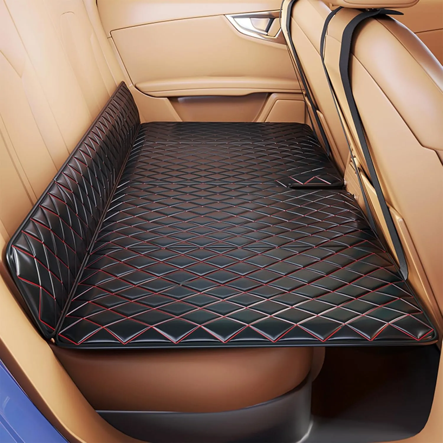 Non-Inflatable Car Bed Mattress, Folding Portable Car Back Seat Bed, 49.8" L x 31.5" W Car Travel Camping Mattress for Sleeping, for Car/SUV/Truck