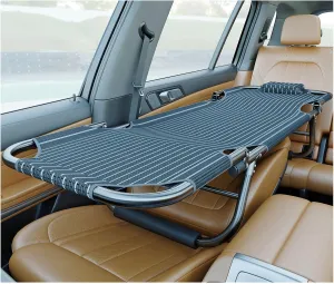 Non-Inflatable Car Mattress,Folding Travel Bed, Outdoor Camping Bed,Easy to Clean,Suitable for The Rear Seat of Most Cars (Color : Black, Size : 163x56)