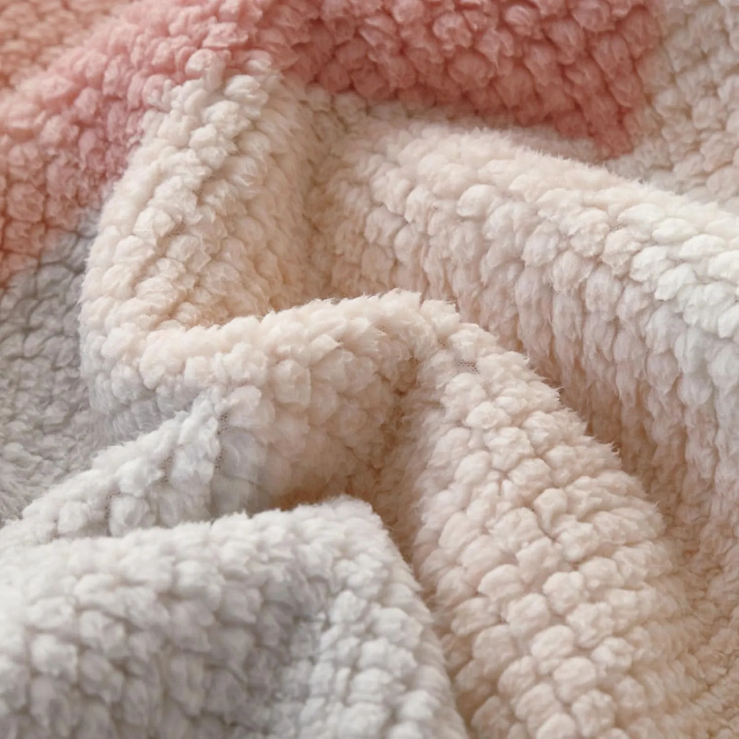 Oeko-Tex Certified Sherpa Fleece Blanket, Ultra Soft Aztec Pattern Throw for All Seasons, Reversible Plush & Bohemia, Machine Washable, Bed, Couch, Camping (Pink Square, 80'' × 90'')