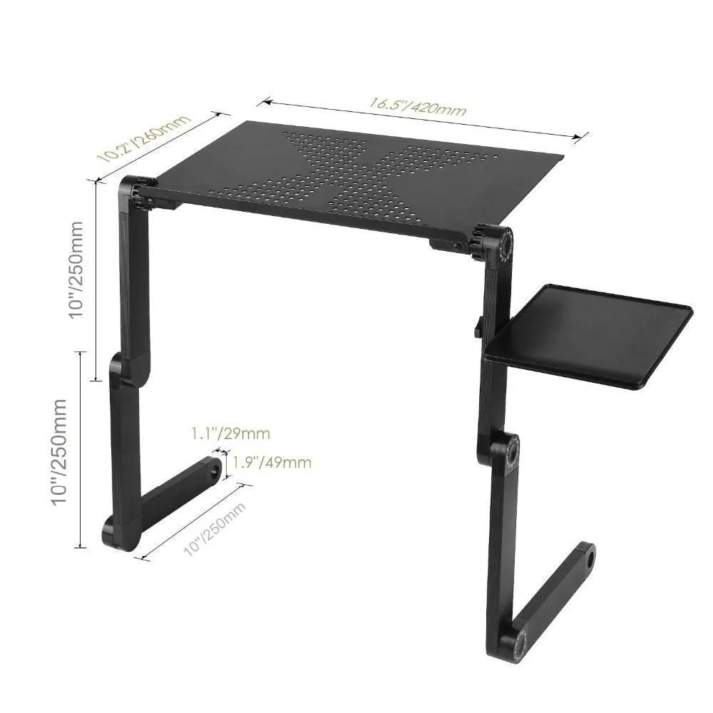 Offices Computer Portable in Aluminium Adjustable with Mouse Carpet
