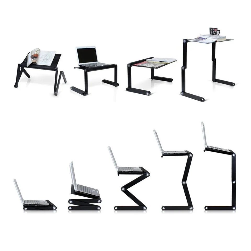 Offices Computer Portable in Aluminium Adjustable with Mouse Carpet