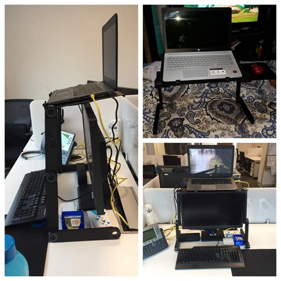 Offices Computer Portable in Aluminium Adjustable with Mouse Carpet