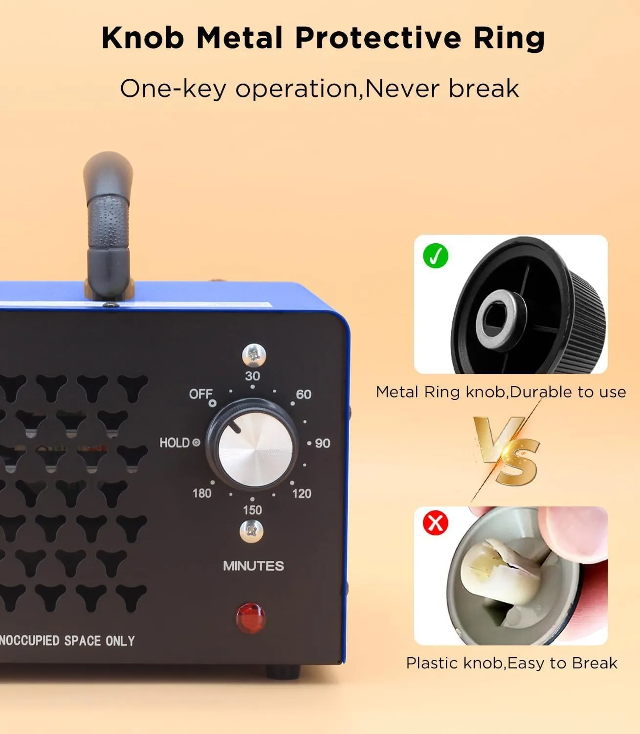 ONAMOR Ozone Generator Odor Eliminator 70000mg, High Capacity Ozone Machine Odor Removal Up to 6000 Sq.Ft, Ozone Ionizer Ozonator for Smoke, Car, Basement And Pet Room, Blue