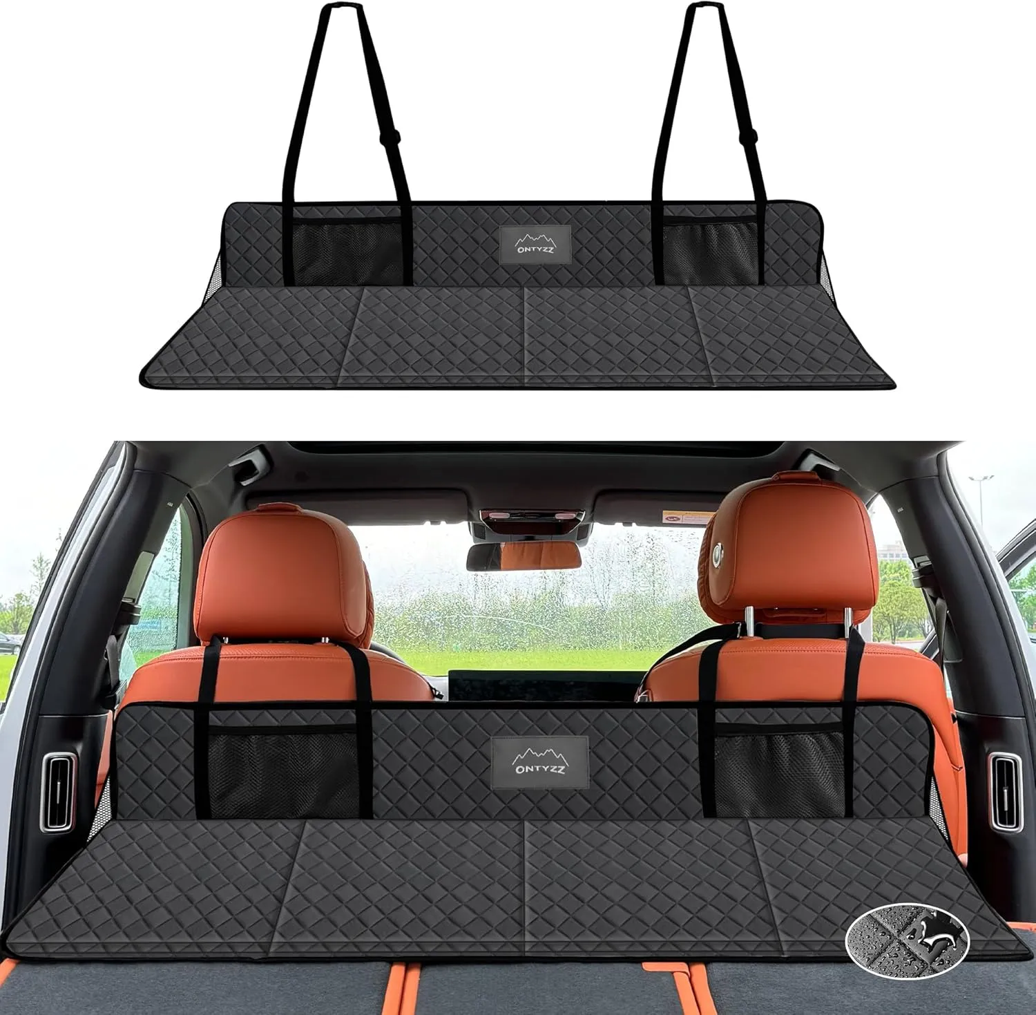 ONTYZZ Car Rear Seat Mattress Extension Plate Foldable Car Back Seat Extender Increase Trunk and Car Bed Camping Space