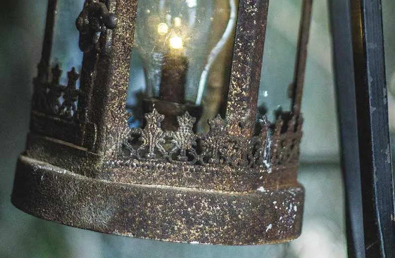 Ornate Distressed LED Lantern