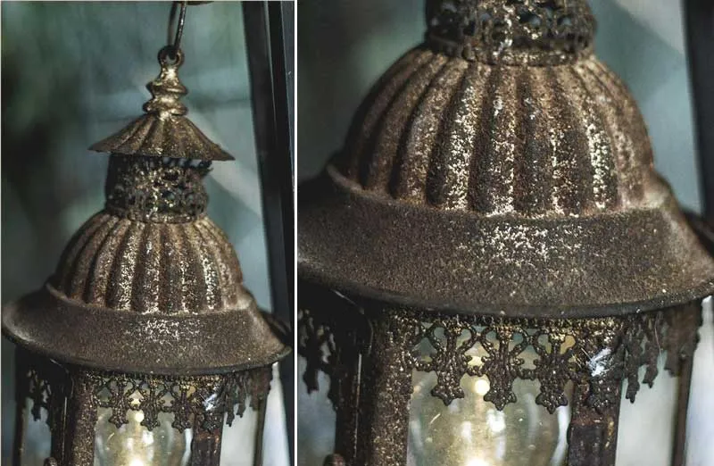 Ornate Distressed LED Lantern