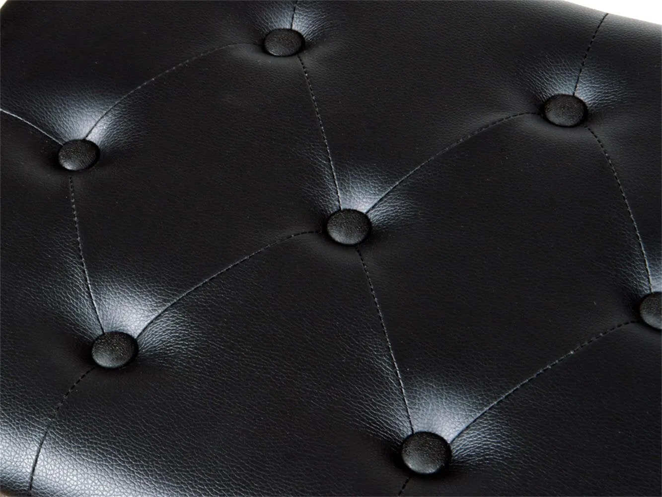 Ottoman with Storage with Leatherette Upholstery & Wooden Base