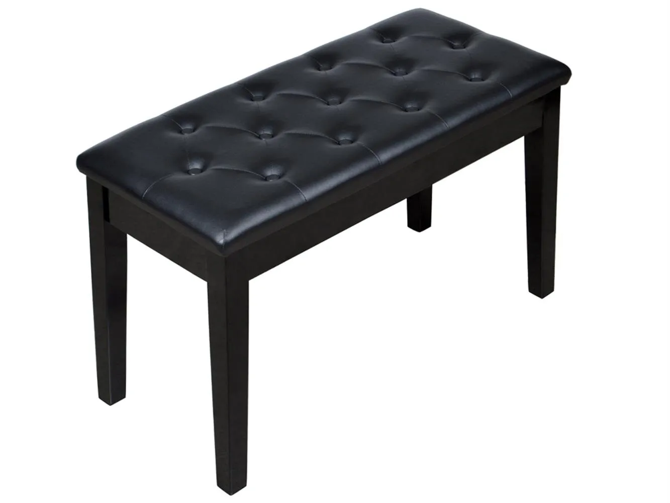 Ottoman with Storage with Leatherette Upholstery & Wooden Base