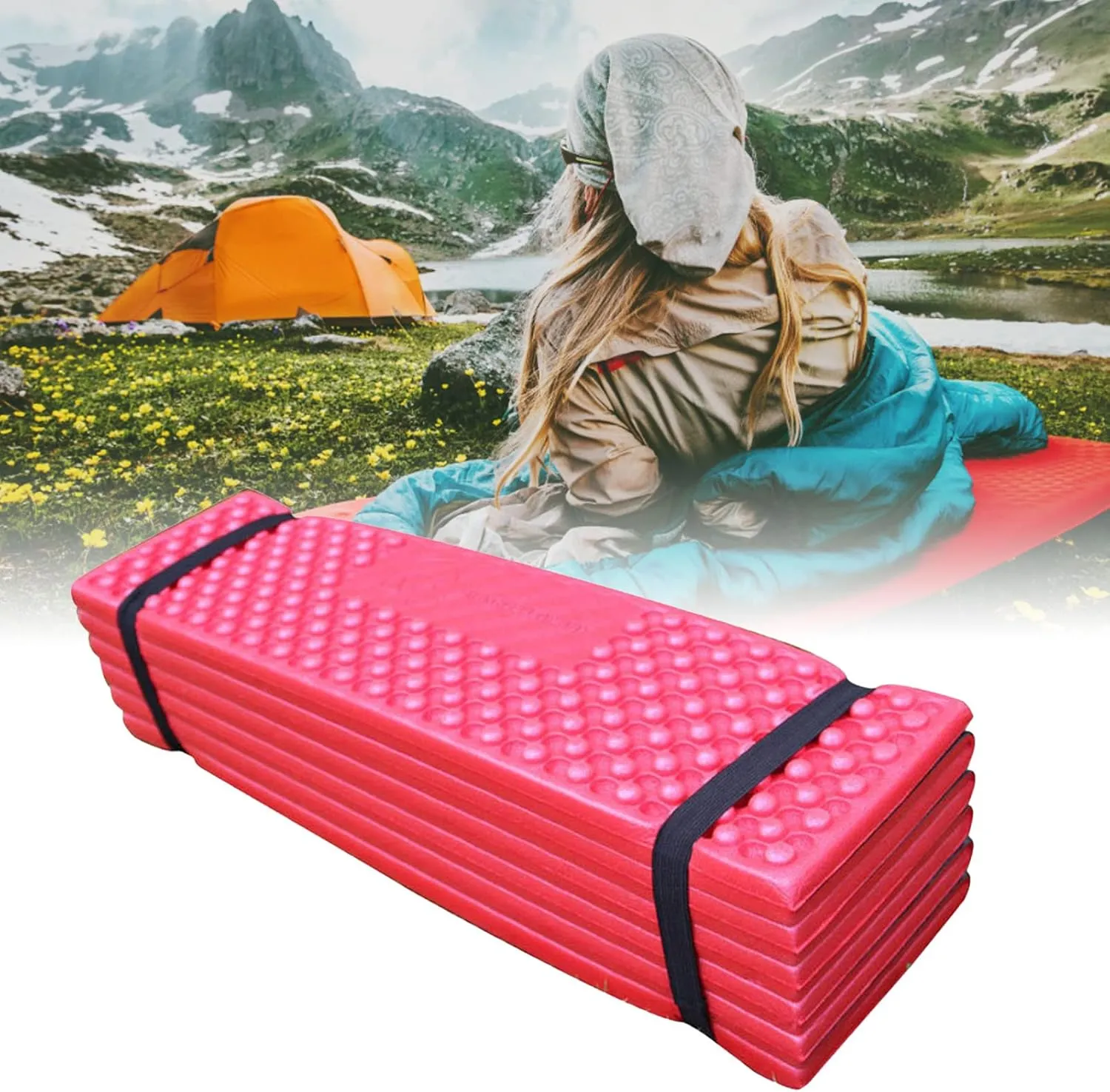 Outdoor Camping Foldable Soft PVC Thickened Egg Crate Sleeping Pad
