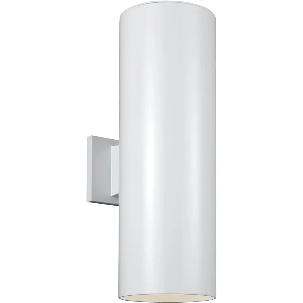 Outdoor Cylinders White LED Outdoor Wall Lantern