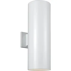 Outdoor Cylinders White LED Outdoor Wall Lantern