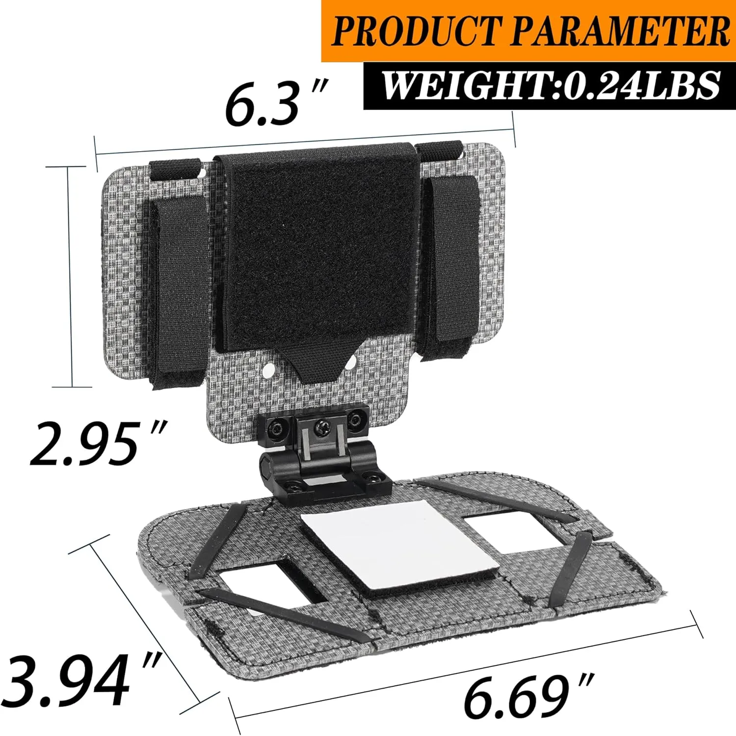 Outdoor Molle Phone Carrier, Lightweight Foldable Navigation Board with Wide Angle Phone Holder, Chest Rig Hovering Mount for Multi-Functional Vests