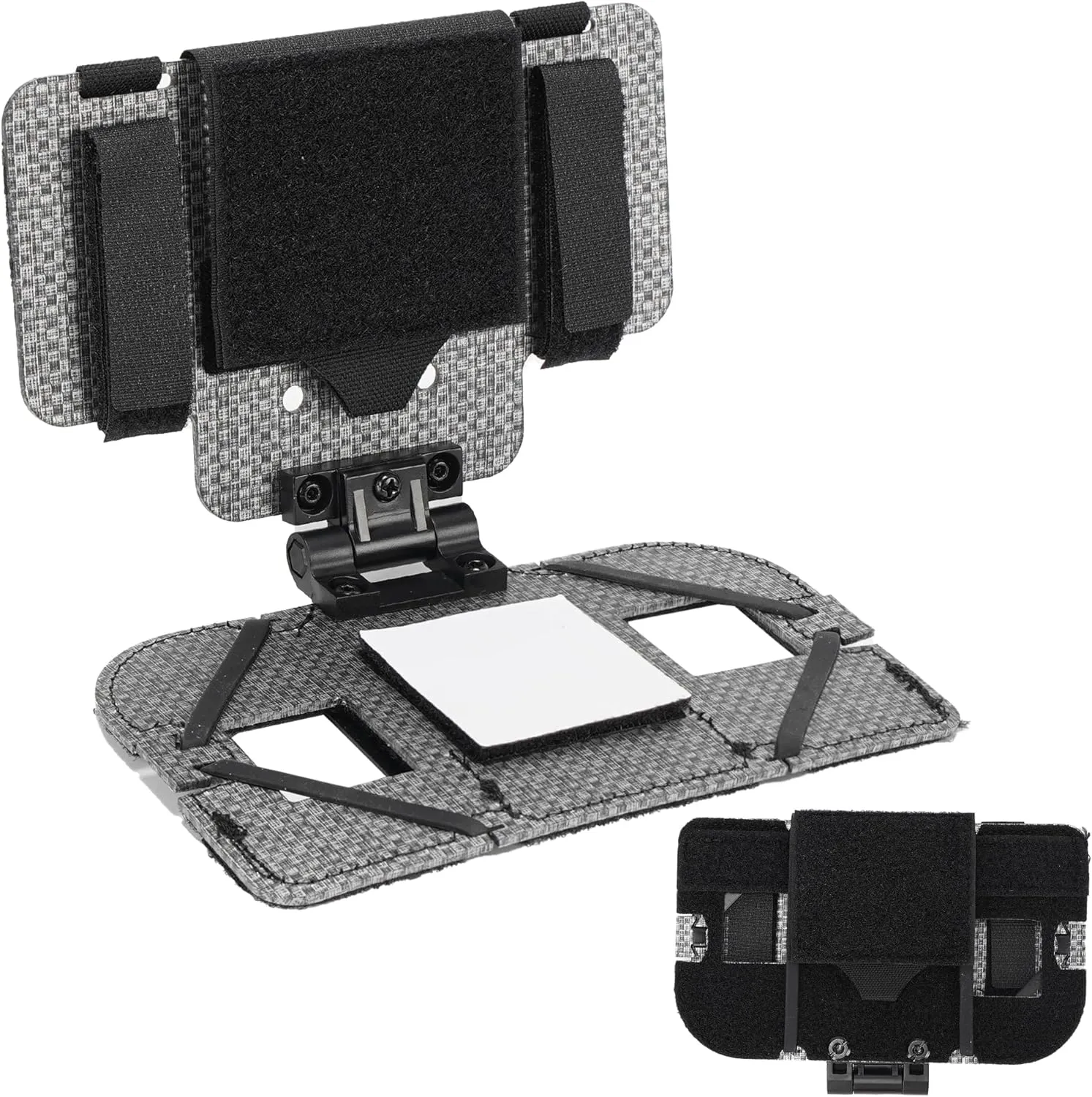 Outdoor Molle Phone Carrier, Lightweight Foldable Navigation Board with Wide Angle Phone Holder, Chest Rig Hovering Mount for Multi-Functional Vests